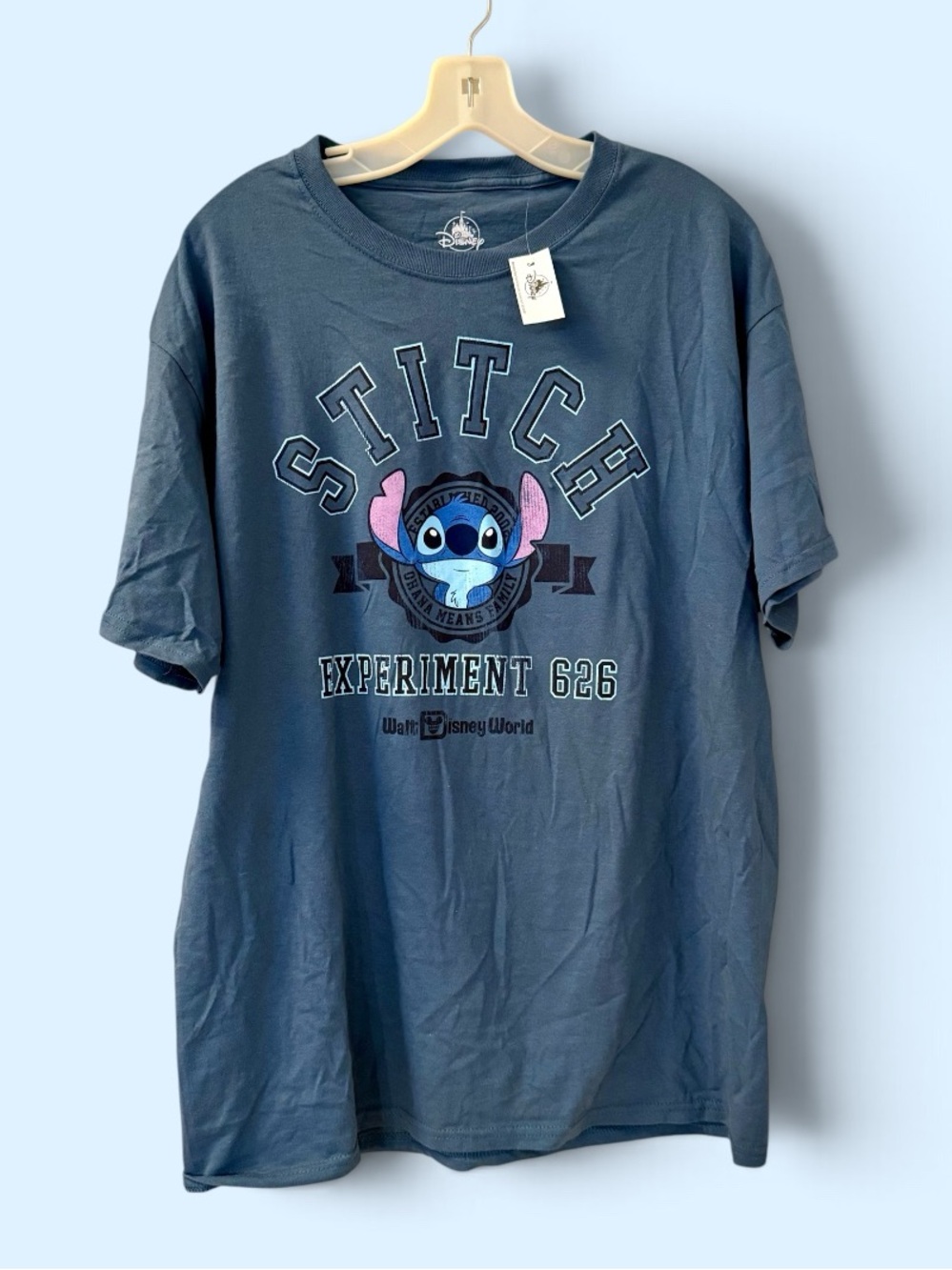 Men’s Disney Blue Stitch 'Experiment 626' Graphic Tee - Size L - NWT